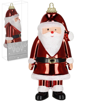 Bombka choinkowa, dekoracja świąteczna do stroika Mikołaj 13 cm nietłukąca