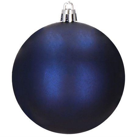 Bombki choinkowe 30 szt. ozdoby świąteczne zestaw 8cm granatowy