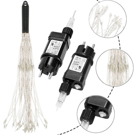 Lampki choinkowe eksplodująca gwiazda 100 LED biały ciepły