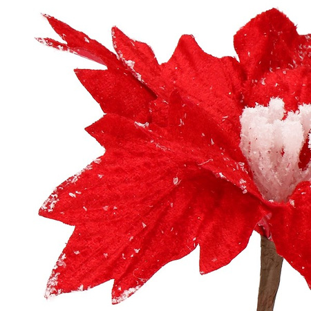 Gwiazda betlejemska 22 cm sztuczny kwiat, poinsecja czerwony