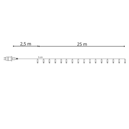 Lampki choinkowe 500 led multikolor 27,5 m 8 funkcji świecenia, oświetlenie świąteczne IP44