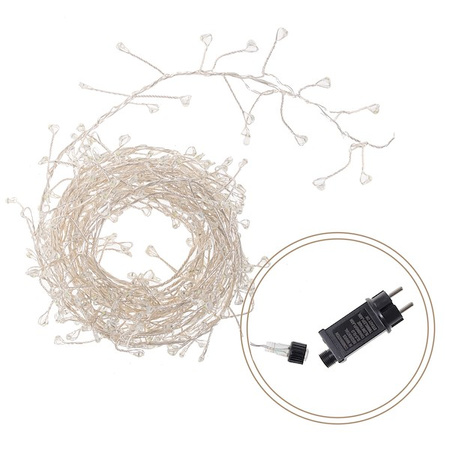 Lampki choinkowe 300 LED druciki różowe