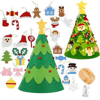 Choinka filcowa dla dzieci ozdoba na święta do ubierania