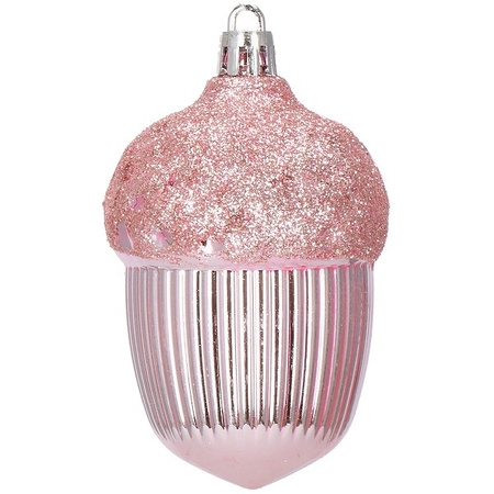 Bombki choinkowe 155 szt. różowy zestaw choinkowy