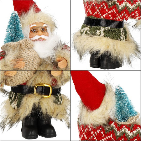 Mikołaj figurka świateczna 20 cm ozdoba bożonarodzeniowa