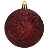 Bombki choinkowe zestaw 18 szt. ozdoby choinkowe matowe połyskujące brokatowe bordowe
