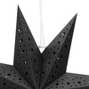 Gwiazda świąteczna papierowa zawieszka choinkowa czarna ażurowa 3D