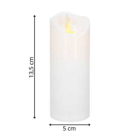 Świeczki na baterie 6 szt. 13,5 cm świece LED z ruchomym płomieniem, do stroików świątecznych