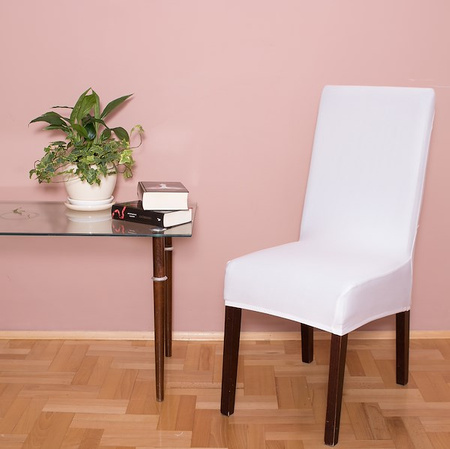 Pokrowiec na krzesło uniwersalny biały