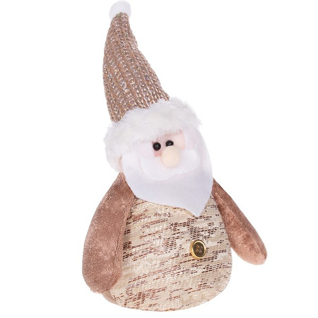 Mikołaj 22cm ozdoba świąteczna, krasnal świąteczny, gnom brązowy