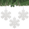 Zawieszki choinkowe białe śnieżynki na choinkę 8,5 cm 3 szt.