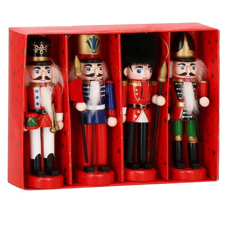 Zawieszka choinkowa 4 szt. dziadek do orzechów 13,5 cm świąteczna ozdoba multikolor