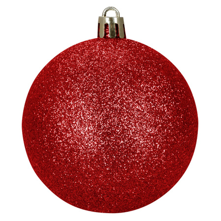 Bombki choinkowe, zestaw 100 szt. dekoracji do stroika nietłukące, czerwone
