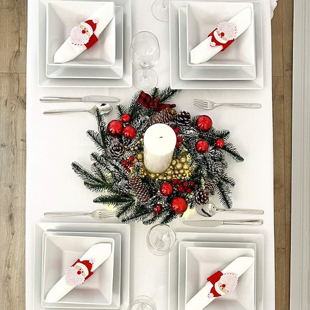 Obrączki na serwetki 4 szt. dekoracje świąteczne Mikołaj