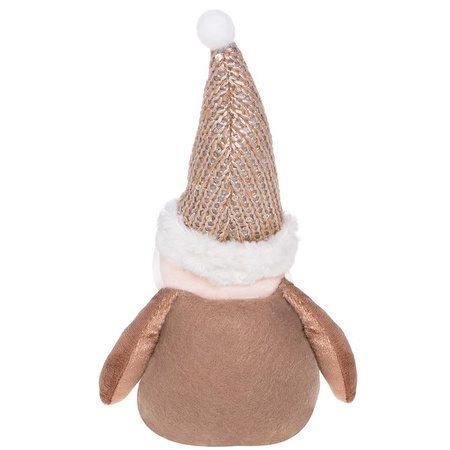 Mikołaj 22cm ozdoba świąteczna, krasnal świąteczny, gnom brązowy