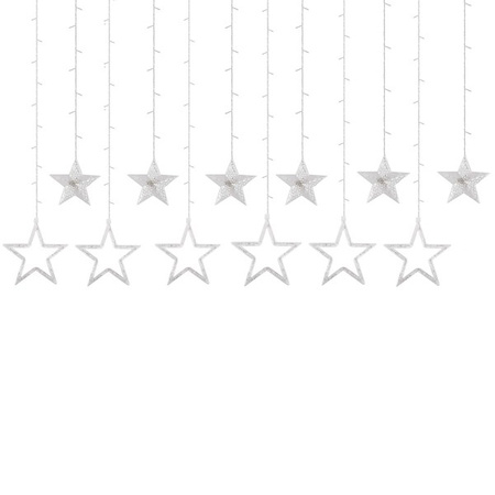 Kurtyna świetlna multikolor 92 Led lampki wewnętrzno-zewnętrzne gwiazdy z programatorem