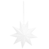 Gwiazda świąteczna papierowa zawieszka choinkowa biała
