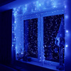 Kurtyna świetlna niebieski 300 Led 3x3 m lampki wewnętrzne z programatorem USB