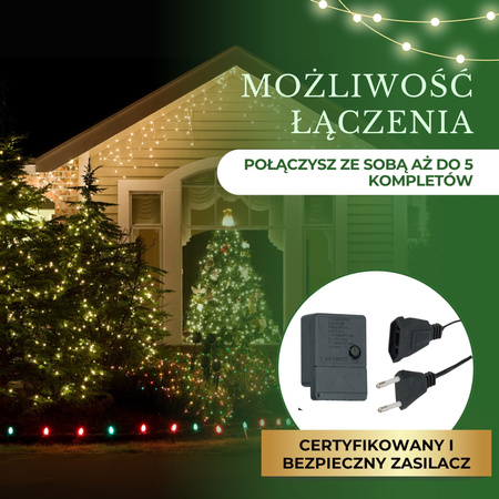 Lampki choinkowe 100 led biały ciepły 8,5 m oświetlenie świąteczne