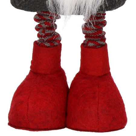 Skrzat 50-70 cm ozdoba świąteczna, krasnal świąteczny, gnom grafitowy na teleskopowych nóżkach