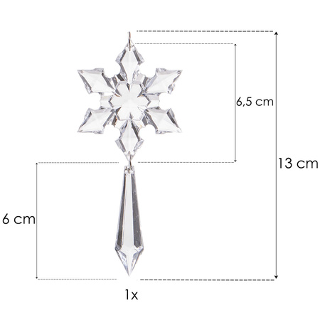 Zawieszki choinkowe kryształki sopelki na choinkę 13 cm ozdoby świąteczne 10 szt.