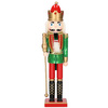 Dziadek do orzechów 50 cm drewniany żołnierzyk z cekinami, figurka świąteczna