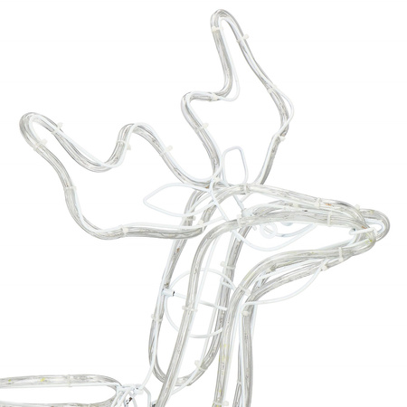 Renifer Led 90 cm świąteczny, świetlna dekoracja do ogrodu niebieski