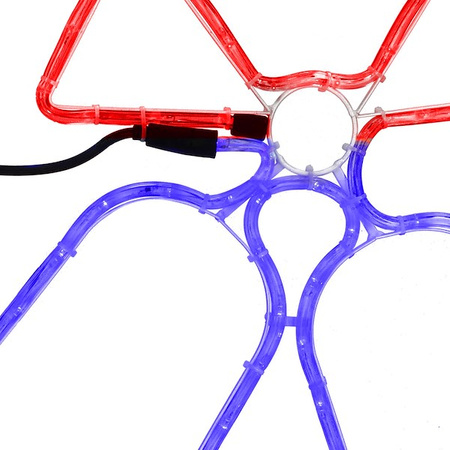 Lampki choinkowe 72 LED dzwonki niebiesko-czerwone ozdoba świąteczna