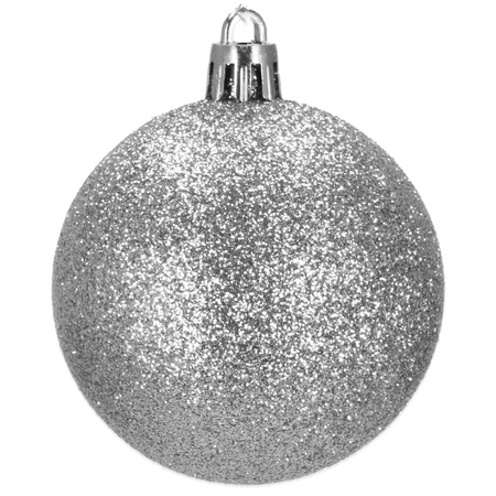 Bombki choinkowe na choinkę 4 cm zestaw 20 szt. srebrne