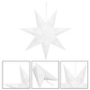 Gwiazda świąteczna papierowa biała i lampki choinkowe 10 led zimny biały