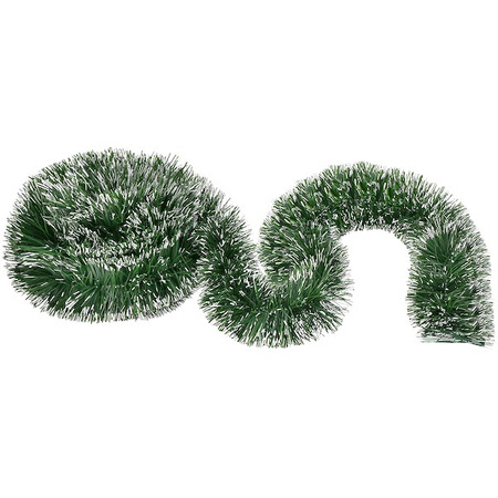 Łańcuch na choinkę 6m zielono-biały, girlanda choinkowa, średnica 10cm