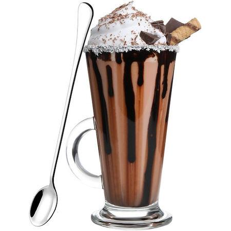 Łyżeczki do kawy latte, deserów z stali nierdzewnej, 19,7 cm komplet 6 szt. srebrny