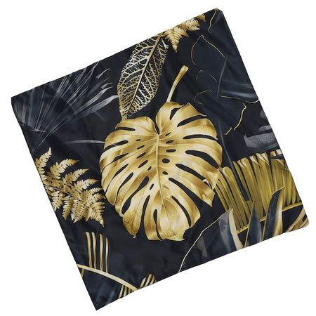 Poszewka dekoracyjna 40x40cm na poduszkę wzorzysta w liście