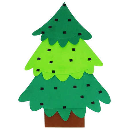 Choinka filcowa ozdoba świąteczna do ubierania na rzepy dla dzieci