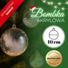 Bombki akrylowe 10cm kula plastikowa decoupage zestaw 8 szt.