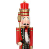 Dziadek do orzechów 120 cm drewniany żołnierzyk z berłem, figurka świąteczna