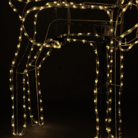 Renifer Led 115 cm świąteczny z ruchomą głową świetlna dekoracja do ogrodu biały ciepły