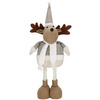 Renifer 50-67cm ozdoba świąteczna, krasnal świąteczny, gnom na teleskopowych nóżkach brązowy