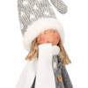 Laleczka 37 cm ozdoba świąteczna, figurka świąteczna, gnom szary