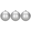 Bombki choinkowe, nietłukące 6 szt. dekoracje świąteczne 15 cm srebrne