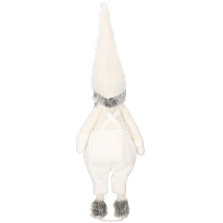 Laleczka 56 cm ozdoba świąteczna, figurka świąteczna, gnom biały