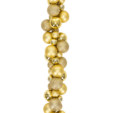 Girlanda świateczna z 130 szt. bombek, łańcuch choinkowy 160 cm, złote
