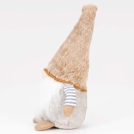 Skrzat świąteczny 38 cm figurka bożonarodzeniowa ozdoba krasnal gnom stojący