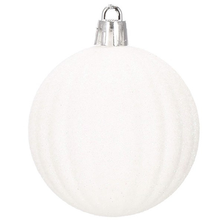 Bombki choinkowe 101 szt. ozdoby świąteczne zestaw biały, różowy