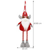 Skrzat 80 cm ozdoba świąteczna, renifer krasnal świąteczny, gnom z teleskopowymi nózkami