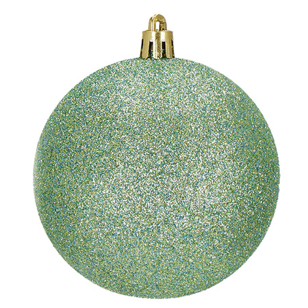 Zielone bombki choinkowe 8 cm 30 szt. zestaw ozdoby choinkowe matowe brokatowe błyszczące