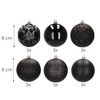 Bombki choinkowe 30 szt. czarny 8cm zestaw choinkowy