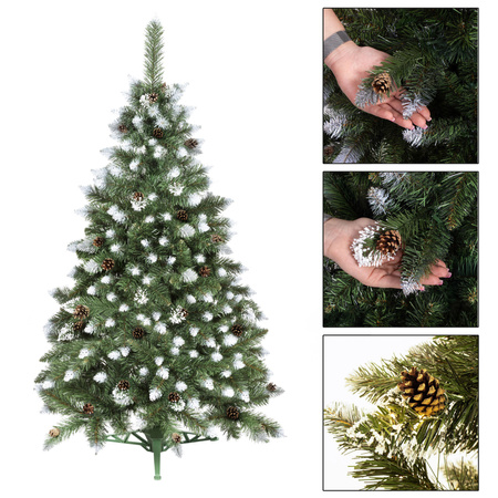 Choinka sztuczna 120 cm sosna diamentowa ośnieżona jak żywa