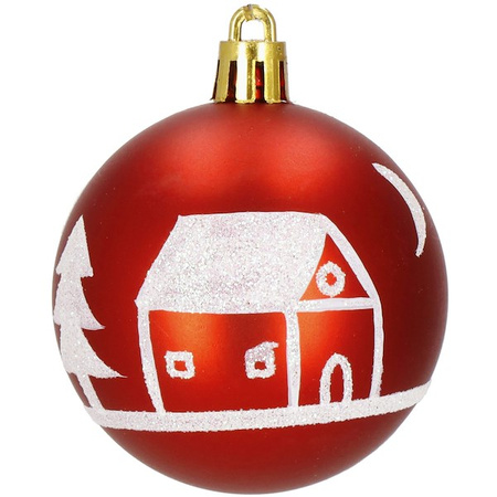 Bombki choinkowe 42 szt. ozdoby świąteczne zestaw złote, czerwone