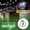 Kurtyna świetlna 1000 led girlanda, lampki wewnętrzno-zewnętrzne 45 m sople multikolor